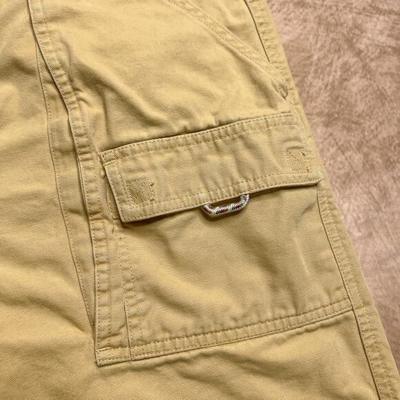 L.L. Bean Yellow Cargo Shorts Tactical Workwear Outdoor Men's 34REG Hiking Retro - Picture 3 of 6